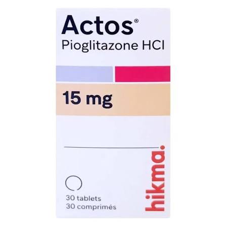 Actos Pioglitazone Hcl 15MG 30 Tablets