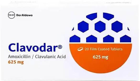 Clavodar 625MG (Amoxicillin/ Clavulanic Acid) 20 Tablets