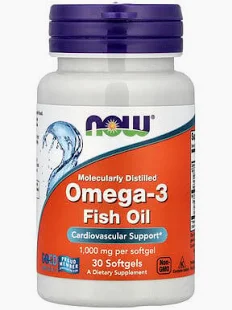 Now Omega -3 Fish Oil 1000 30 Softgels